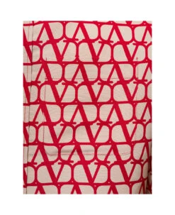Valentino Red Toile Iconographe Shirt With Logo Print All-over In Silk Man -Off-White Sales Store 705a7d1f09e77ebe1f55c8aeb117f289