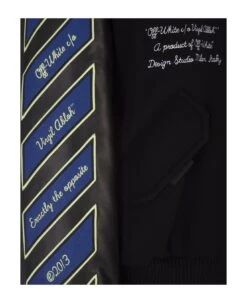 Off-White Oversize Varsity Bomber Jacket In Black Leather 10 Off-White Oversize Varsity Bomber Jacket In Black Leather -Off-White Sales Store 70e40f0952949ee20f9ca32e2ad61cf5