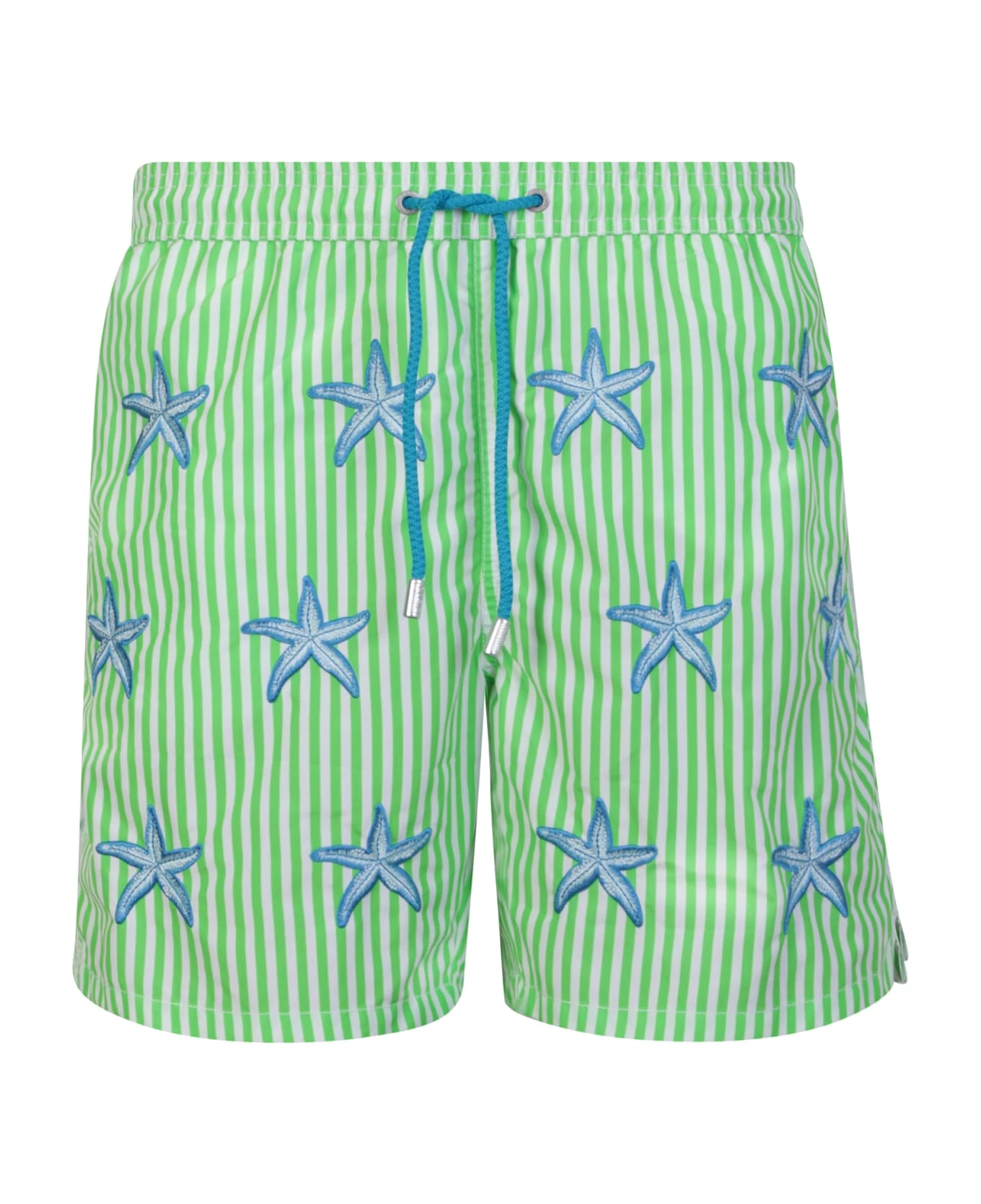 Embroidered Stars Green Swim Shorts By Mc2 Saint Barth 3 Embroidered Stars Green Swim Shorts By Mc2 Saint Barth