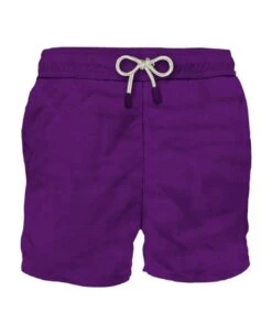 MC2 Saint Barth Man Purple Linen Swim Shorts