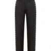 Off-White Eyelet Slim Pants