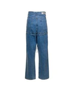 Jacquemus 'le De-nimes Criollo' Light Blue Jeans With Detachable Belt In Cotton Denim Man -Off-White Sales Store 755208e36b03c9d9f7a942d213d02c6d