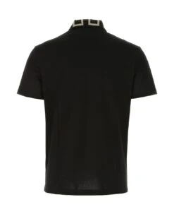 Versace Black Piquet Polo Shirt -Off-White Sales Store 785b2416a4221c869389c6eb5c762ef1