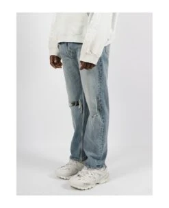 Balenciaga Buckle Loose Fit Jeans -Off-White Sales Store 794ba07cf6924caac4eeac6b016c7883