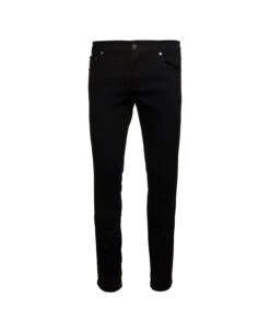 Dolce & Gabbana Black Skinny Jeans With Logo Plaque At The Back In Stretch Cotton Denim Man