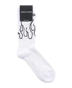 Vision Of Super Flame Effect Knit Socks