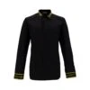 Versace Jeans Couture Black Slim Shirt With Chain Print In Cotton Man -Off-White Sales Store 83ca8503c22f3fdccdfbc6615bcc7be5