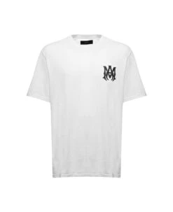 Amiri White Cotton T-shirt With Ma Core Logo Man