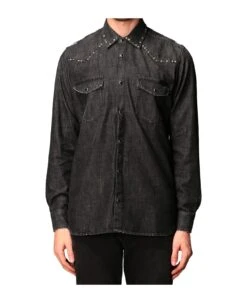 Golden Goose Deluxe Brand Logo Denim Shirt -Off-White Sales Store 88db87458fa0a58cf98055313a5608a3