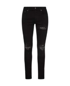 Amiri Fitted Ripped Jeans