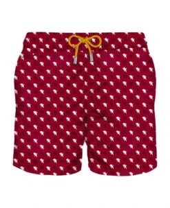 MC2 Saint Barth Man Light Fabric Swim Shorts With Tauros Print | Torino Fc Special Edition
