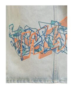 Off-White Graffiti Denim Shirt -Off-White Sales Store 8e67a22ae067c7a3e215eed37db892ee