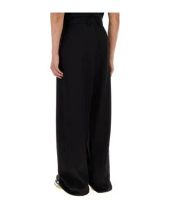 Balenciaga Black Wool Wide-leg Pant -Off-White Sales Store 8f27b6d531b49f00b48f0642f278cb9f