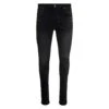Amiri Black Skinny Jeans With Crystal Embellished Logo And Used Effect In Stretch Cotton Denim Man -Off-White Sales Store 913e33b5203e127bd3777cf92d0090eb