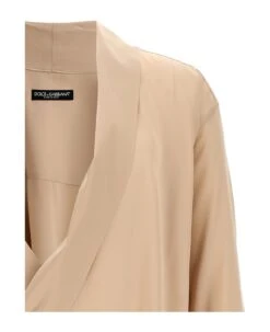 Dolce & Gabbana Wide Neckline Silk Shirt -Off-White Sales Store 915f777b0c47fa68f8f9c2d2a73d6724