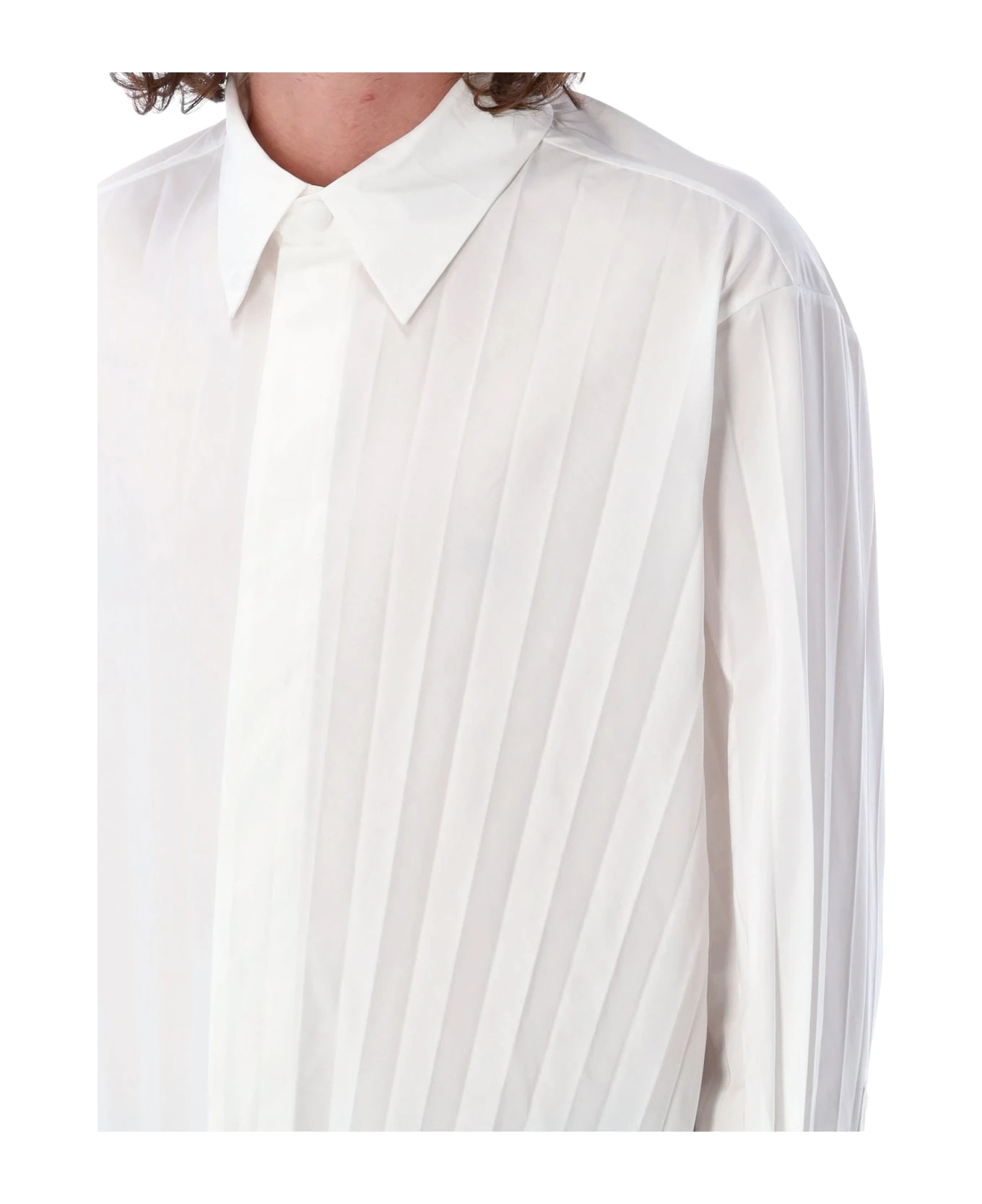 Valentino Garavani Pleated Cotton-blend Shirt 7 Valentino Garavani Pleated Cotton-blend Shirt - Image 5