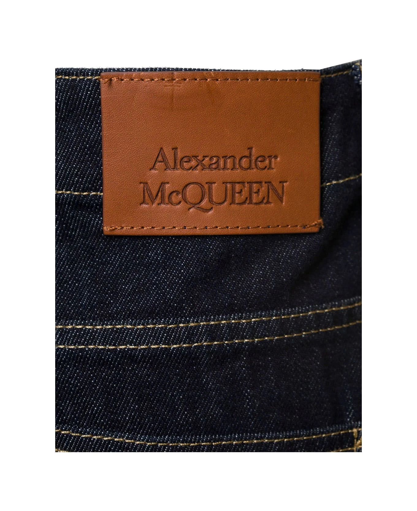 Alexander McQueen 'worker' Blue Jeans With Maxi Pockets In Cotton Denim Man 5 Alexander McQueen 'worker' Blue Jeans With Maxi Pockets In Cotton Denim Man - Image 3