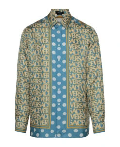 Versace Light Blue Silk Shirt