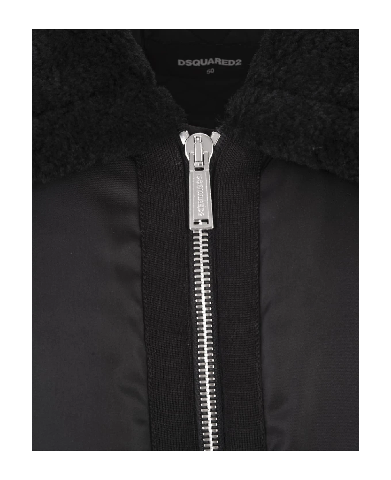 DSQUARED2 Black Cyprus Bomber Jacket 5 DSQUARED2 Black Cyprus Bomber Jacket - Image 3