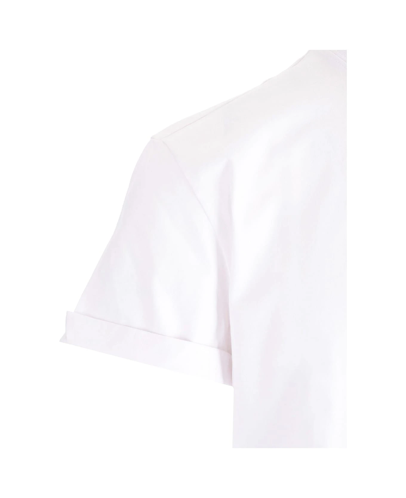 Golden Goose White Cotton T-shirt With Stamp Detail 6 Golden Goose White Cotton T-shirt With Stamp Detail - Image 4