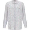 Etro Logo Embroidery Striped Shirt -Off-White Sales Store 9bd42a9b3229fb5cfafdc3a9bfdd3e5b
