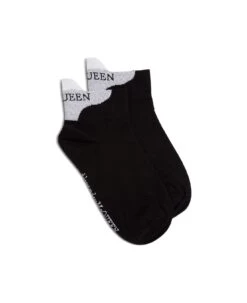 Black Cotton Socks With Logo Alexander Mcqueen Man