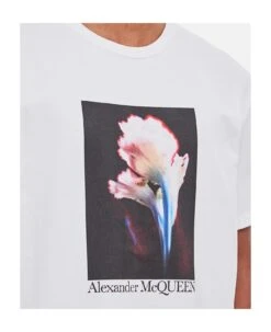 Alexander McQueen Oversize Cotton T-shirt -Off-White Sales Store a00f4634d0ee5e7318285115a9c022e8