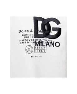 Dolce & Gabbana White Crewneck T-shirt With Contrasting Logo Print In Cotton Man -Off-White Sales Store a20237725c6fd0385df91eee92f36fe1