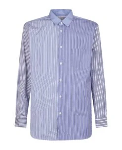 Comme Des Garcons Panelled Striped Shirt