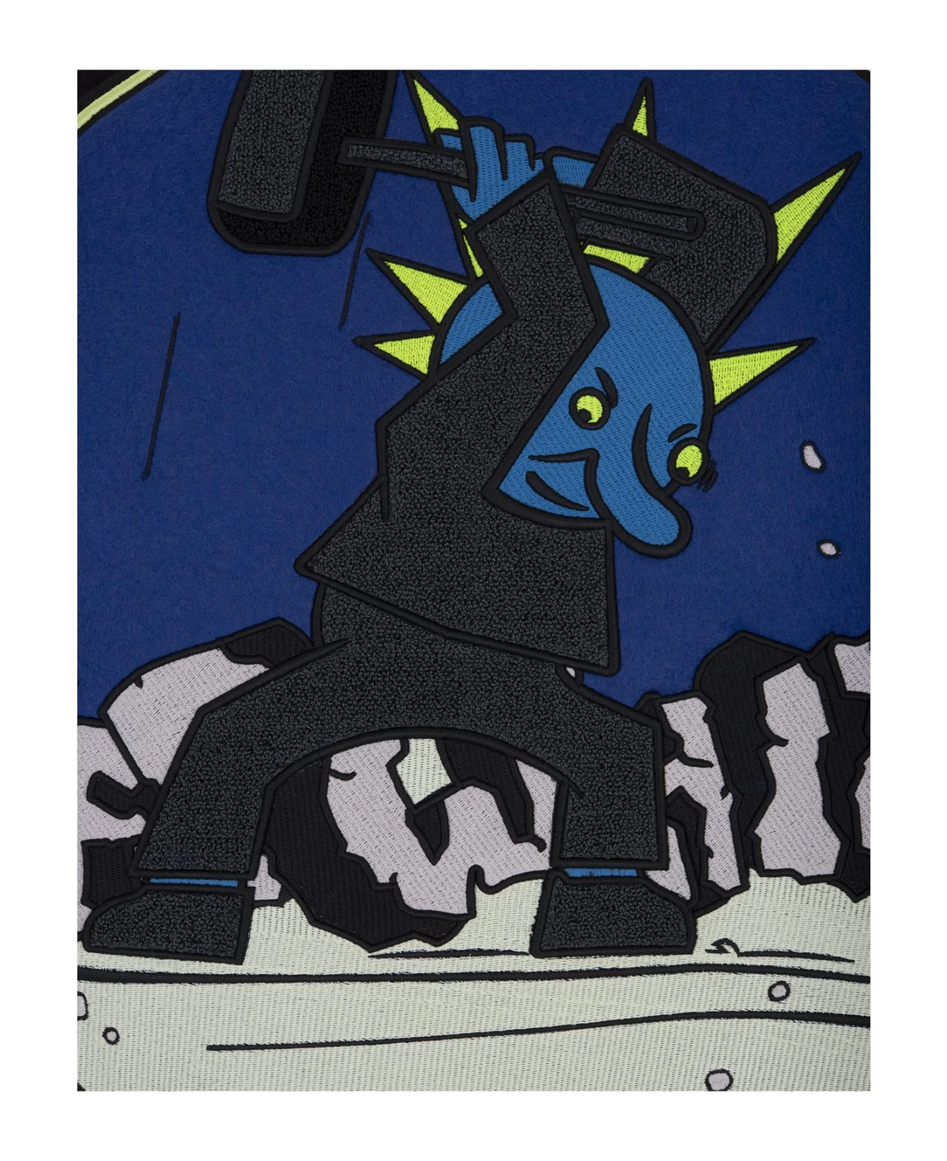 Off-White Oversize Varsity Bomber Jacket In Black Leather 7 Off-White Oversize Varsity Bomber Jacket In Black Leather - Image 5