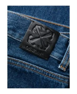 Off-White Blue Cotton Denim Jeans -Off-White Sales Store a412b499f111864ab2ae2ffa7f4f0bfe