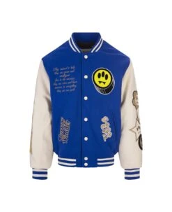 BARROW Blue College Bomber Jacket