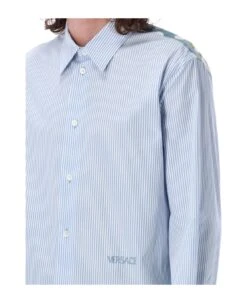 Versace Striped Seashell Baroque Shirt -Off-White Sales Store a7a05ad0ad2a29df88732cd123eb80df