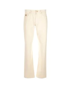 Versace Ivory "medusa Biggie" Jeans