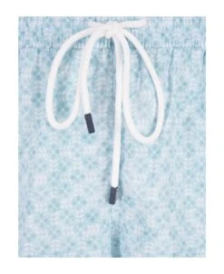 Sky Blue Swim Shorts With Floral Pattern -Off-White Sales Store a955e67004dfe54b1abc7590c71dd573