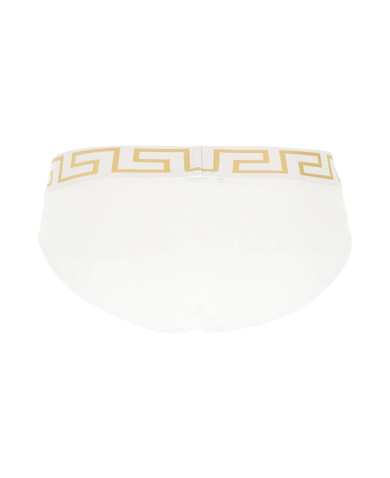 Versace White Stretch Cotton Brief 3 Versace White Stretch Cotton Brief - Image 2