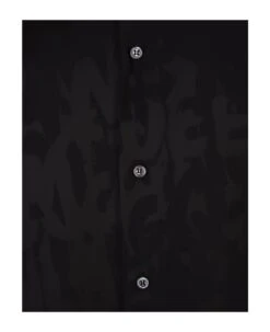Alexander McQueen Black Mcqueen Graffiti Shirt -Off-White Sales Store b0d78cce8eaedec9152510b262e59c06