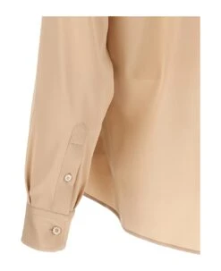 Dolce & Gabbana Wide Neckline Silk Shirt -Off-White Sales Store b20619b965faf5839f1052f73d68bc05