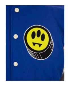 BARROW Blue College Bomber Jacket -Off-White Sales Store b29a1b653a3a2e104503edbcfc722644