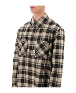 Off-White Flannel Shirt With Logoed Check Motif 9 Off-White Flannel Shirt With Logoed Check Motif -Off-White Sales Store b3d0770d27e9597ff0eb0abcba7469f4