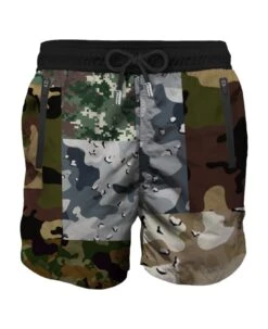 MC2 Saint Barth Man Camouflage Zipped Swim Shorts