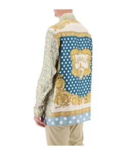 Silk Versace Allover Shirt -Off-White Sales Store b57b63ae00db574fc3600ae9ce6727b2