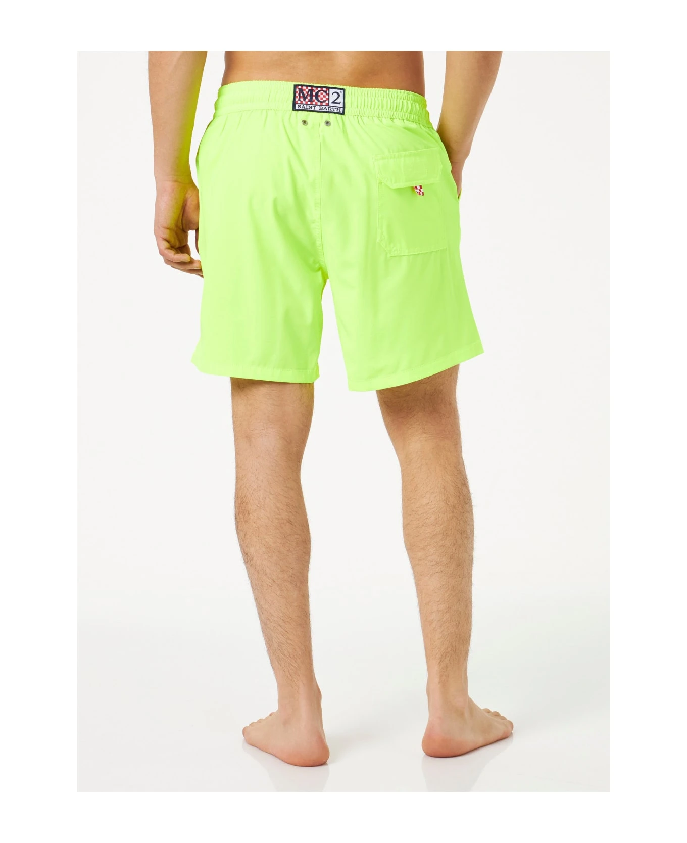 MC2 Saint Barth Man Fluo Yellow Comfort Swim Shorts 6 MC2 Saint Barth Man Fluo Yellow Comfort Swim Shorts - Image 4