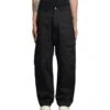 Cargo Trousers Pants In Black Cotton