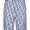 FENDI Ff Print Linen Shorts