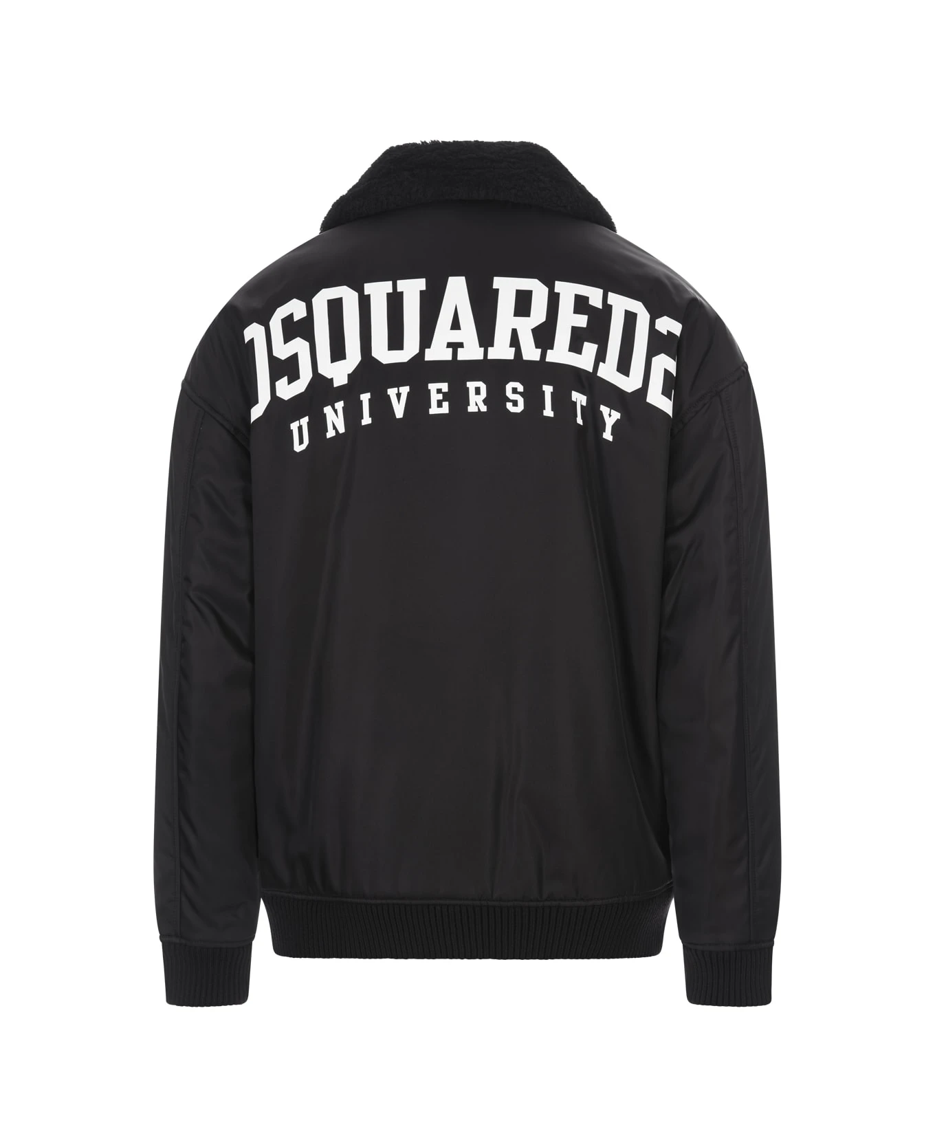 DSQUARED2 Black Cyprus Bomber Jacket 4 DSQUARED2 Black Cyprus Bomber Jacket - Image 2