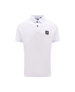 Stone Island Logo Patch Detail Polo Shirt