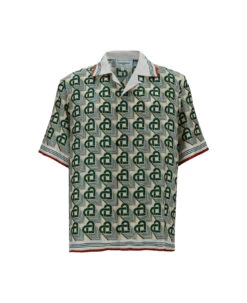 Casablanca Cuban Collar Short Sleeve Shirt