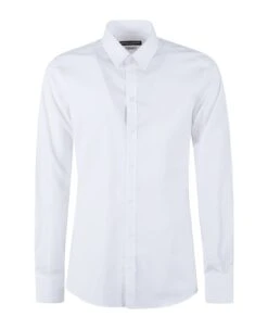 Dolce & Gabbana Round Hem Plain Shirt
