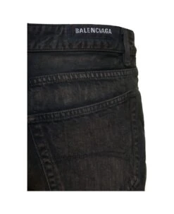 Balenciaga Black Bermuda Shorts With Washed-out Effect And Logo Patch In Cotton Denim Man 7 Balenciaga Black Bermuda Shorts With Washed-out Effect And Logo Patch In Cotton Denim Man -Off-White Sales Store ce359369b34a4703d210edc8bb6f6c0e